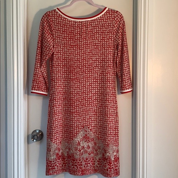 MAX STUDIO  NWOT Red 3/4 Sleeve Midi Dress - Picture 3 of 4